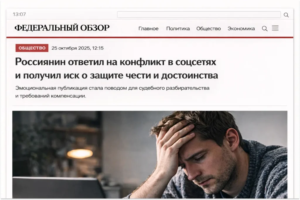 Юридические последствия конфликта в интернете
