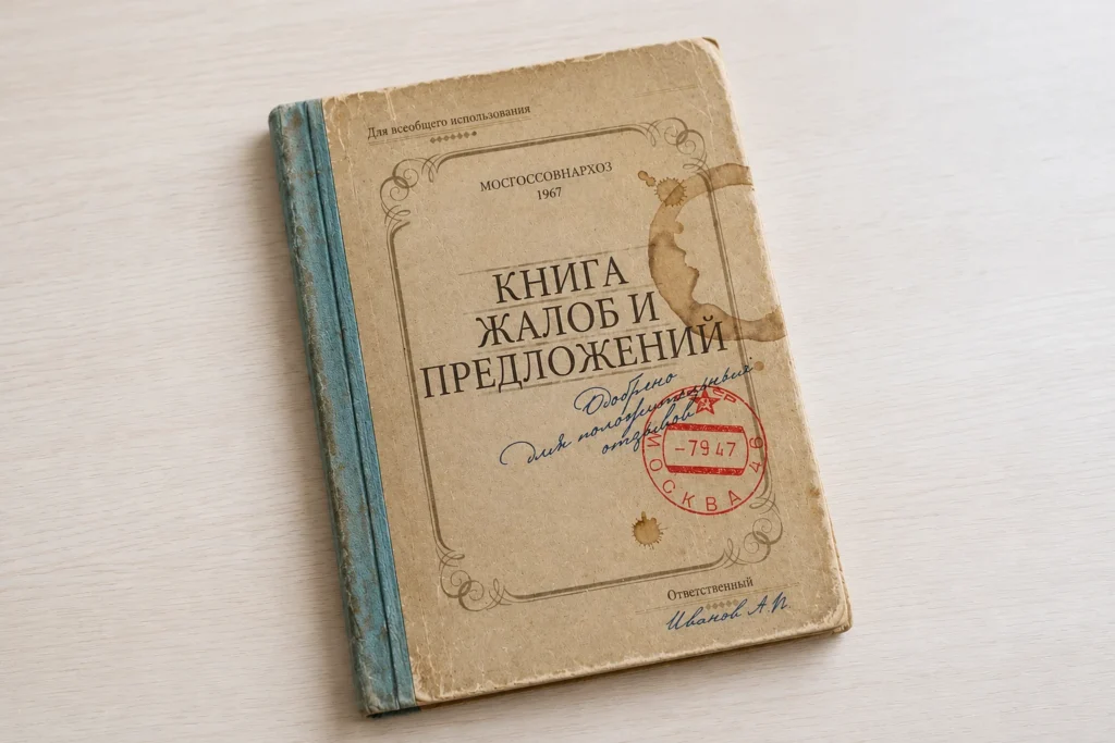 Предшественник онлайн-отзывов о компаниях Книга жалоб и предложений советского образца