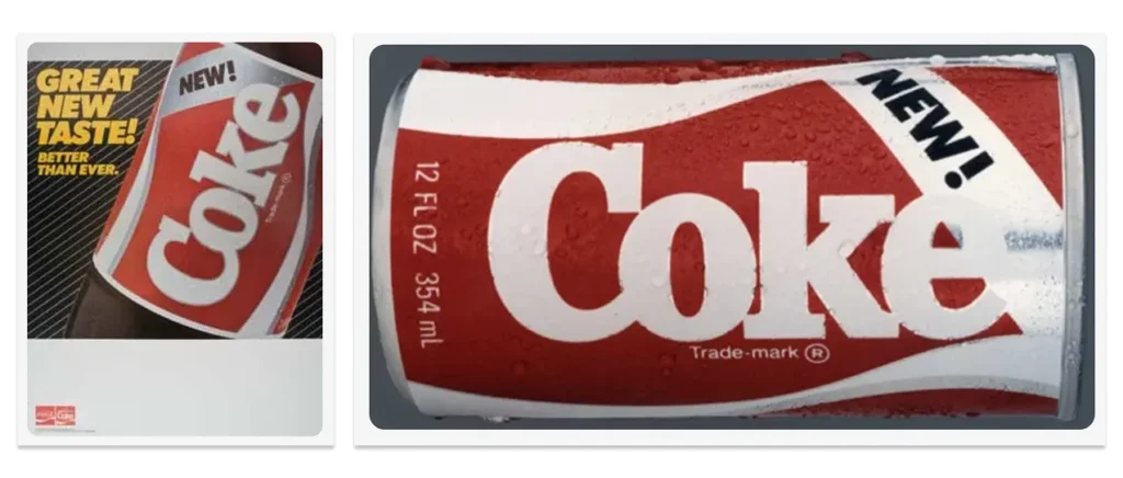 New Coke — новая версия Coca-Cola, выпущенная в 1985 году