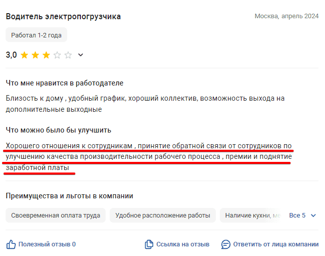 Честный отзыв от сотрудника на Dream Job