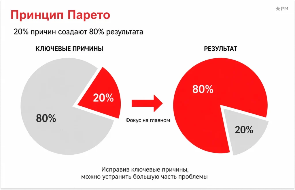 Принцип Парето в траблшутинге для поиска ключевых причин проблемы